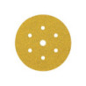 Gold Sanding Discs, Grip, 6 + 1 Holes, 150mm