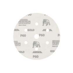 Gold Sanding Discs, Grip, 6 + 1 Holes, 150mm