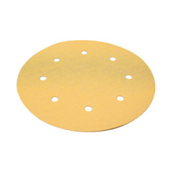 Gold Sanding Discs, Grip, 8 Holes, 125mm