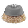 Wire Brush, Crimped, Brass-Coated