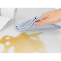 Microfibre Glass Cleaning Cloths, Tear-away, Blue, 20 pcs/roll