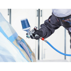 SATAminijet 4400 B HVLP Spray Gun, 0.125ltr QCC reusable plastic cup, SR (spot repair) nozzle set